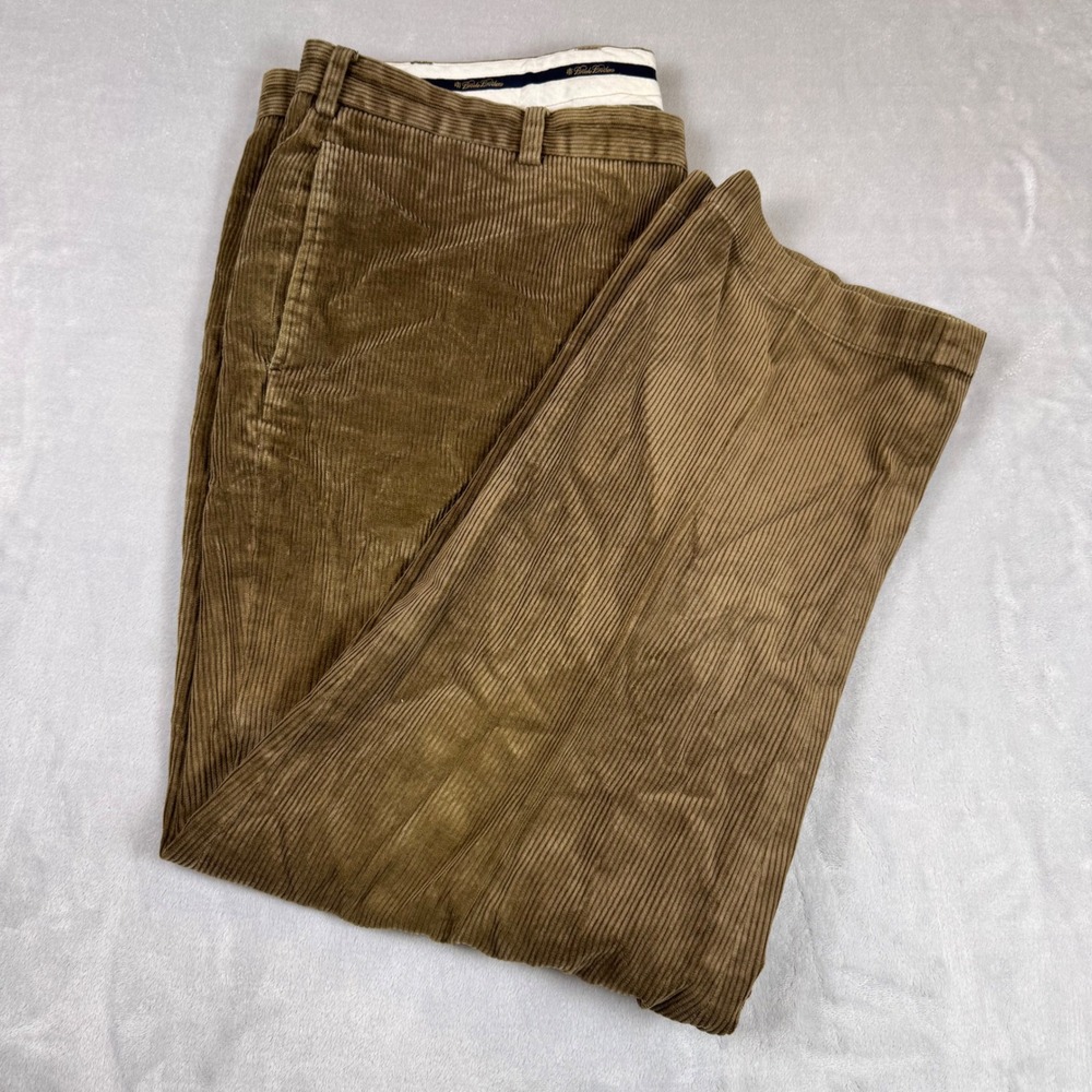 Brooks Brothers Hudson Corduroy Pants Mens‎ 32 Tan Casual Classic
